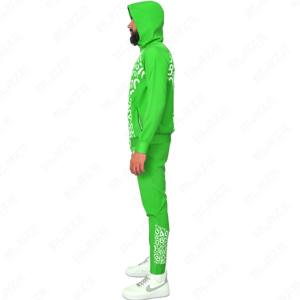 Chándal de verano de secado rápido transpirable de 2 piezas con capucha unisex elegante XL con cremallera completa y estampado de poliéster - Product Image 4