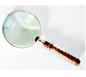 Customizable 3X Handheld Aluminum Fish Shape Wood Handle Magnifying <b>Glass</b> for Newspaper <b>Reading</b> and Other Purposes - Product Image 1