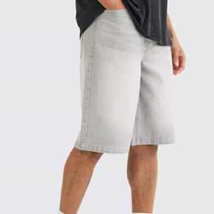 Nuevos Shorts de Mezclilla Personalizados de Alta Calidad para Hombre, Estilo Urbano, Ecológicos, Vintage, 100% Algodón, con Logotipo Frontal - Product Image 2