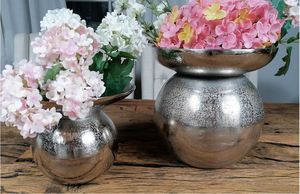 Nouveau design de centre de table à manger en aluminium pour pot de fleurs avec vase de mariage au fini rugueux pour restaurants et hôtels - Product Image 2