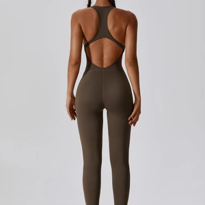 จั๊มสูทโยคะสำหรับผู้หญิงชุดออกกำลังกายแบบชิ้นเดียวสำหรับผู้หญิงใส่สบายระบายอากาศได้ดี - Product Image 3