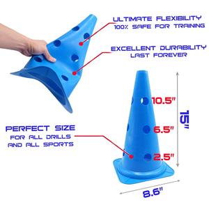 Cônes d'entraînement d'agilité en PVC souple multifonctions personnalisés et bon marché pour le football intérieur et extérieur - Product Image 3