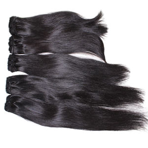 Nos mèches de cheveux humains lisses et raides de qualité supérieure - texture douce, qualité durable et brillance - parfaites pour obtenir un look naturel - Product Image 3