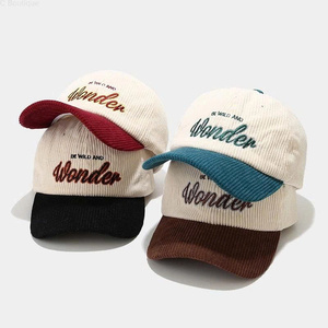 Gorro de Algodón de Terciopelo Elegante 2025 |   Gorra de Béisbol Bordada Ajustable con Tela Común para Deportes al Aire Libre, Hip Hop y Playa - Product Image 1
