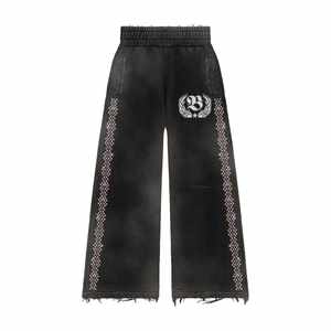 Collection hiver travail avec strass survêtements à fermeture éclair évasée personnalisés pour hommes survêtements respirants à fermeture éclair de jogging lavés à l'acide personnalisés - Product Image 4