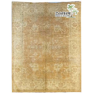 Tapis de Peshawar et de Khotan noué à la main, unique en son genre, 8' x 9'11, Pes_Kho_143 - Product Image 1