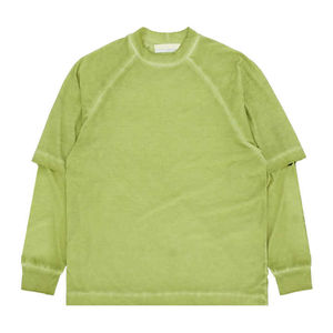 T-shirt pour homme 100% coton coupe ample à manches longues imprimé à double manche avec logo personnalisé - Product Image 4