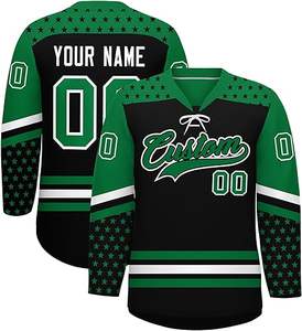 Jersey personalizado de hockey sobre hielo para hombre, uniforme de equipo de secado rápido, manga larga sublimada, proveedor de ropa deportiva de fábrica OEM 2025 - Product Image 1