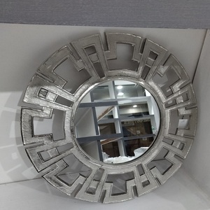 Espejo de pared de plata de aluminio contemporáneo artístico Allure Creative Silver Elegance Redefinido Espejo de aluminio para hacer declaraciones - Product Image 3