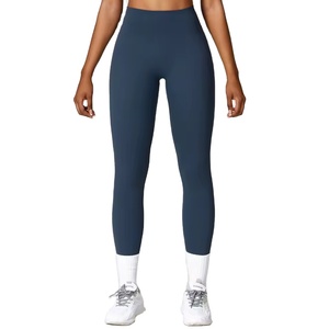 Fitness Workout Leggings Full Length <b>Tight</b> Legging Pants Blue Women's Yoga Leggings Sports Wear Gym Blank Sports Legging - Product Image 1