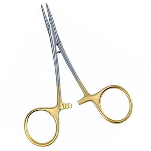 Pinzas de Aguja con Lazos Dorados de 5 Pulgadas, Calidad Profesional, Precio al por Mayor - Product Image 1