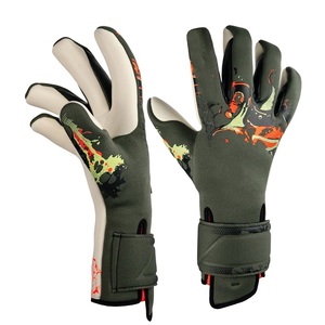 Gants de gardien de but en latex imperméables à doigts complets avec sangle de poignet réglable respirants pour l'entraînement au football en extérieur Logo personnalisé Haute qualité - Product Image 4