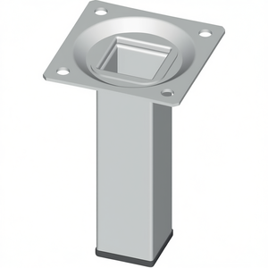 Patas para Muebles ELEMENT SYSTEM, Blancas, 25 x 25 mm, 800 mm de Altura, con Placa de Fijación, Juego de 4 Piezas para Estantes y Muebles de Almacenamiento - Product Image 3