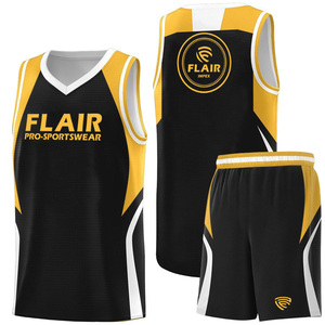 Ensemble d'uniformes de basket-ball personnalisables de haute qualité pour hommes chemise de sport respirante hauts shorts impression numérique vêtements de basket-ball - Product Image 4