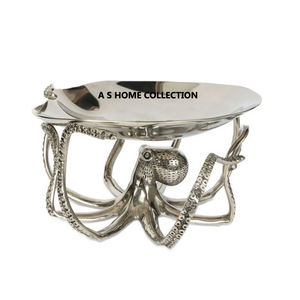 Bols de service à salade et fruits secs en métal doré à 3 niveaux avec base en marbre - Product Image 3