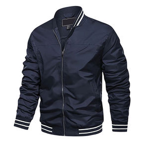 Prix pas cher prix de gros blousons d'aviateur pour hommes respirant 100% polyester matériel hommes vestes impression de logo personnalisé - Product Image 6