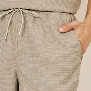 Ensemble de t-shirts et shorts pour hommes, dernière tendance, imprimé, été, décontracté, couleur unie, respirant, en coton - Product Image 3