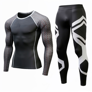 Ensemble Rashguard et Legging Personnalisé pour Hommes, Impression par Sublimation, Vêtements de Sport de Compression pour Arts Martiaux, Gymnase et Entraînement Physique - Product Image 6