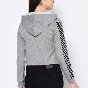 Vêtements décontractés Service OEM/ODM Haut court à capuche pour femmes Offre Spéciale bonne qualité Style de rue Haut court à capuche pour femmes - Product Image 4