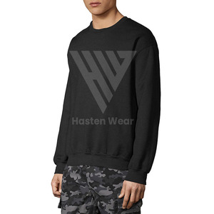 Wholesale Private Custom Logo Men's High Quality Hoodie Sweatshirt 100% Cotton O-<b>Neck</b> Puff Oversized Unisex Slim Fit Blank - Product Image 5