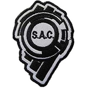 Patch brodé rond en feutre Flaming Ninja Patrol à coudre avec support - Product Image 2