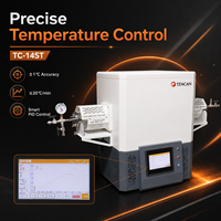 Four à tube sous vide numérique programmable pour laboratoire de frittage 1400°C avec tube en quartz, contrôle de précision 1C et protection de sécurité