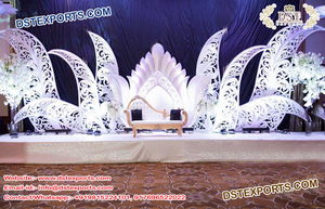 Decoración de escenario de boda y recepción con tema marroquí, decoración de escenario de boda blanca con temática de Aladin, escenario de recepción con aspecto Grand Western - Product Image 4