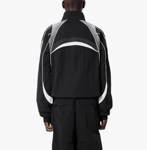 Ensemble de survêtement streetwear personnalisé pour homme, coupe-vent à empiècements contrastants, deux pièces, haute qualité, imperméable, tenue de sport - Product Image 2