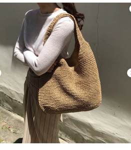 Bolsa de Paja de Verano de Primera Calidad, Elegantes Bolsos de Paja Personalizados, Bolsos de Mano de Paja para Mujer, Productos al por Mayor - Product Image 2