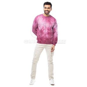 Hombres Tie Dye Sudadera Drop Shoulder Oversized Fit Pullover con patrón artístico retro para el estilo diario de la calle - Product Image 3