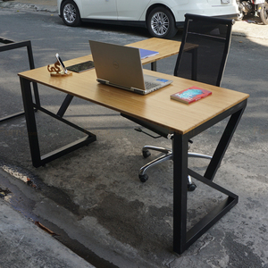 BFKB009-KBamboo L-Shaped 140x150cm Computer <b>Desk</b> with Assembled Legs - Product Image 4