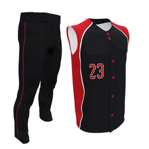 Conjunto de uniforme de béisbol cómodo para hombre, pantalones de Jersey transpirables de secado rápido con cuello en V, ropa deportiva de diseño personalizado con técnicas impresas - Product Image 5