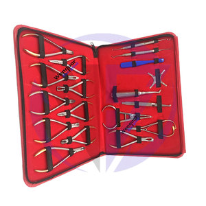 Kit de base orthodontique réutilisable de 9 pièces ensemble d'instruments de pinces dentaires de qualité allemande pour le réglage des accolades et la manipulation des fils - Product Image 4