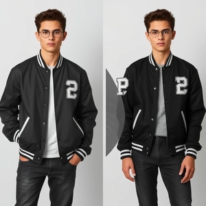 Chaqueta de béisbol universitaria personalizada bordado personalizado Chenille parche lana cuero Combo cálido Interior forro de poliéster - Product Image 5