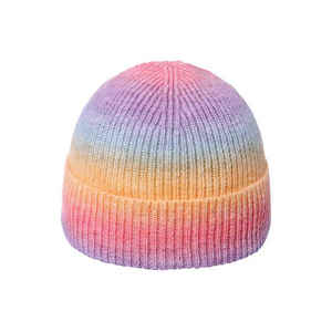 Gorro de Invierno a Rayas al por Mayor, Patrón de Tejido Personalizado, Acrílico Transpirable e Impermeable, Logotipo Personalizado, Estilo Slouch Unisex para Viajes - Product Image 5