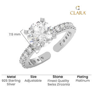 Anillos de Plata de Ley 925 de Primera Calidad para Mujer, Chapados en Rodio con Diamantes o Circonitas, Diseño Numérico, Joyería para Hombre - Product Image 5