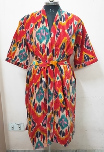 Peignoir pour femmes Robe kimono en velours Robe indienne longue en velours Peignoir kimono unisexe en velours Peignoirs luxueux pour femmes - Product Image 4