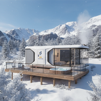 Conteneur modulaire moderne de luxe, 2 chambres à coucher, prêt à expédier, capsule de sommeil mobile, petite maison capsule préfabriquée intelligente
