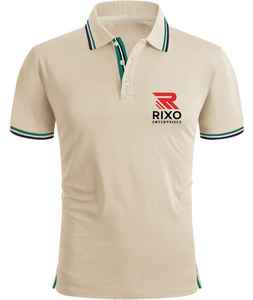 Chemise boutonnée à manches courtes en toile de coton 100 % respirante de haute qualité pour homme, couleur unie, avec logo sur le devant, style décontracté au quotidien - Product Image 3