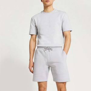 Respirant grande taille haute rue Style nouvelle mode hommes vêtements ensembles coton Top qualité deux pièces hommes t-shirts et shorts ensemble - Product Image 2