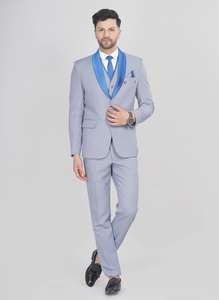 Traje de Oficina Gris Claro para Hombre, Más Vendido, para Trabajo de Oficina, Eventos Empresariales y Eventos Formales, Suministro Disponible en Todo el Mundo - Product Image 2