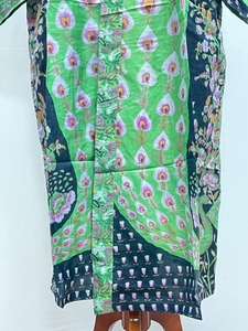 Nuevo Diseño de Bata de Seda Bohemia para Verano, Estilo Sari, con Cuello en V, Cierre con Cordón, Mangas Largas, Camisón - Product Image 6