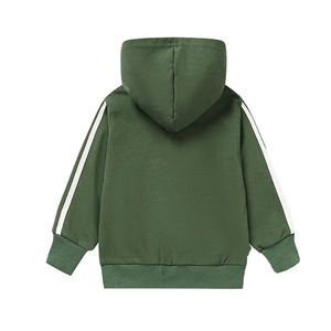 Nouveauté : Ensemble de survêtement décontracté à capuche pour tout-petits, uni, hiver, grande taille, fermeture éclair, manches longues, coton, polyester, taille élastique sur le côté - Product Image 4