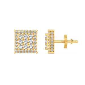 Boucles d'oreilles de luxe en diamant 14K Hip Hop VVS Moissanite en argent sterling 925 pour femme - Product Image 5