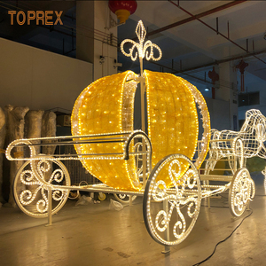 Lumière de motif LED de Noël en plein air en 3D, carrosse tiré par des <span class=keywords><strong>chevaux</strong></span> de Cendrillon, centre de table avec indice de protection IP65 à vendre - Product Image 4