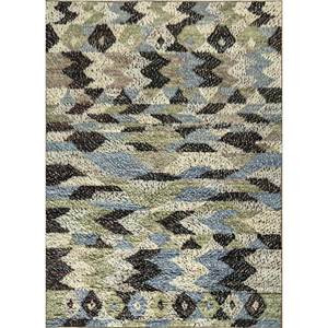 Tapis en laine noués à la main Zuri Ivory, motif géométrique 3D rectangulaire en puzzle pour la maison, le salon, la chambre, le couloir, modèle Afkw-129 - Product Image 1