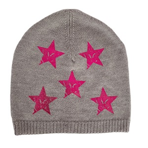 Bonnets en cachemire pour femme avec étoiles imprimées - Product Image 4