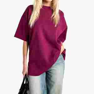 เสื้อยืดผู้หญิงแขนสั้นคุณภาพสูง ปี 2025 ลายการ์ตูน พิมพ์ลายตามสั่ง ผ้าฝ้าย 100% ทรงโอเวอร์ไซส์ - Product Image 5