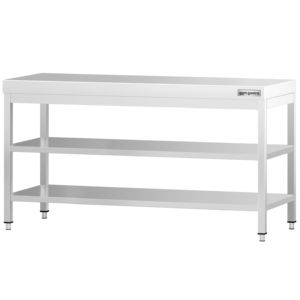 Commercial <b>Stainless</b> <b>Steel</b> Centre <b>Table</b> PREMIUM - 2000x700mm - with Undershelf - with 2 Undershelves - Product Image 4