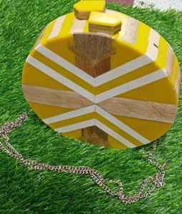 Handcrafted Designer Luxury Evening Bridal Clutch Ladies Sling Bag <b>Resin</b> Pearl Decor Fashion Accessory for Weddings <b>resin</b> <b>crafts</b> - Product Image 1